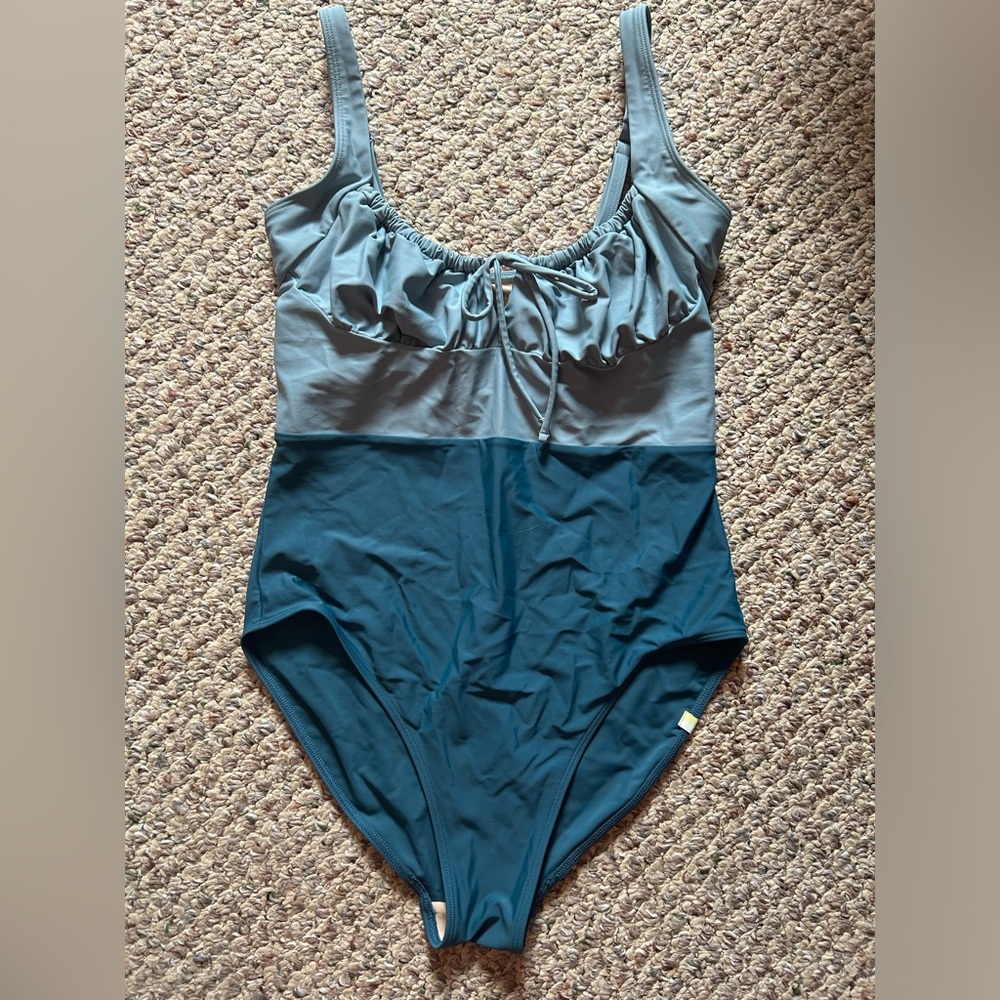 Summersalt swimsuit and matching shorts.